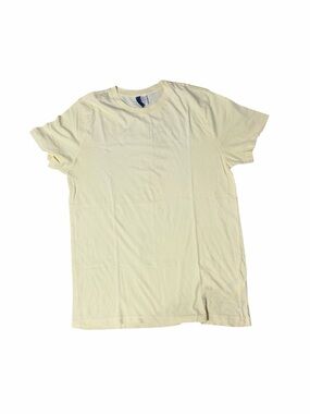 H&M Divided Men’s 100% Cotton Light Yellow T-Shirt Medium Casual Basic Tee